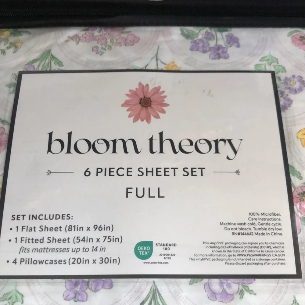 Bloom Theory Floral Flowers FULL Sheet Set